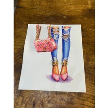 Gönülden Tasarım 3 Boyutlu Taşlı Boncuklu Kadın Arma Dikiş Aplike 23X19 cm