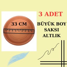 Cemre Botanik Saksı Altlık Tabak 3 Adet ( Büyük Boy)