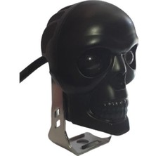 Motosiklet Kuru Kafa Model Siyah Sis Farı Beyaz - Sarı Güçlü Işık 8*6 cm 1 Adet