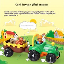 Janjonstar Çocukların Elektrik Karton Çiftliği Traktörü, Çiftçinin Arabası, Oyuncak Çekmek, Işık, Müzik, Büyük Boyutlu (Yurt Dışından)