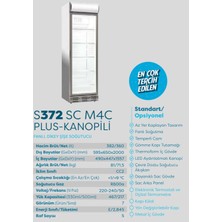 Şenocak D372 Scm 4c Plus-Kanopili Dikey Meşrubat Dolabı  İçecek Şişe Soğutucu