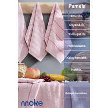 Moke E-Ticaret Pamela 6'Lı 30x55 Cm El & Yüz  Havlu Seti Ve Mutfak Havlusu