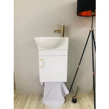 28*45 AdaGrup GOLD Mini Banyo Dolabı ve Lavabo