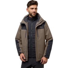 Jack Wolfskin Jasper 3ın1 Jkt M Erkek Outdoor Ceket A61858-5719 Cold Coffee