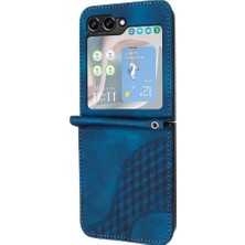 YH Market Samsung Galaxy Z Flip 6 Için Flip Case Pu Deri Kapak Çevirin Darbeye (Yurt Dışından)