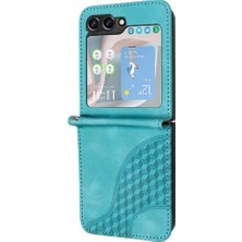 YH Market Samsung Galaxy Z Flip 6 Için Flip Case Pu Deri Kapak Çevirin Darbeye (Yurt Dışından)