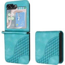 YH Market Samsung Galaxy Z Flip 6 Için Flip Case Pu Deri Kapak Çevirin Darbeye (Yurt Dışından)