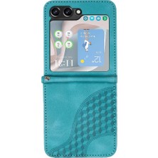 YH Market Samsung Galaxy Z Flip 6 Için Flip Case Pu Deri Kapak Çevirin Darbeye (Yurt Dışından)