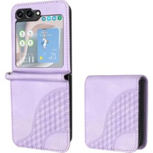 YH Market Samsung Galaxy Z Flip 6 Için Flip Case Pu Deri Kapak Çevirin Darbeye (Yurt Dışından)