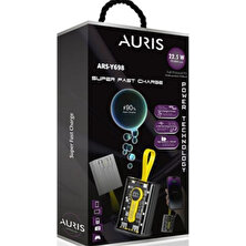 Auris 22.5W 10.000 Mah Digital LCD Ekran Şefaf Ön Görüntü Süper Hızlı Powerbank