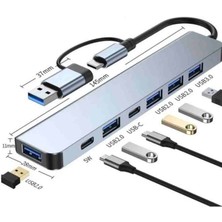 Kensa USB Type-C Hub 7in1 USB Çoğaltıcı 3.0