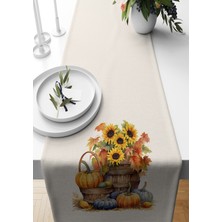 Bertille Home Sonbahar Serisi 140X40 cm Dijital Baskılı Runner (Halloween Autumn)