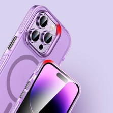 ZORE Apple iPhone 15 Pro Max Kılıf Airbagli Magsafe Wireless Şarj Özellikli Lens Koruyuculu Klaptika