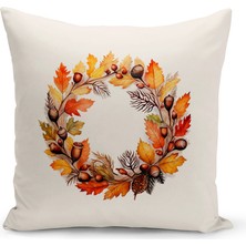 Bertille Home Sonbahar Serisi Çift Tarafı Dijital Baskılı  8'li Kırlent Kılıfı Seti (Halloween Autumn Cushion Cover)