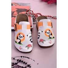 Azizsahinshoes 3001 Sevimli Panda Ortopedik Yumuşak Taban Anatomik Terlik