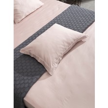 Kaay Pamuk Saten Yastık Kılıfı Dahil Nevresim Seti Çift Kişilik 200x220 Pudra