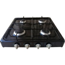 Siyah 4 Gözlü Ocak Emaye Set Üstü Ocak Siyah Renk Set Üstü Ocak Çakmaksız 60 - 75 cm Ithalatçı Gara