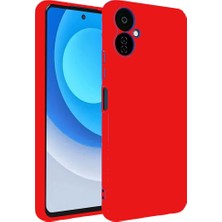 Caseart Tecno Camon 19 Neo Kapak Içi Kadife Kamera Korumalı Lansman Silikon Kılıf - Kırmızı