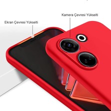 Caseart Tecno Camon 20 Pro 5g Kapak Içi Kadife Kamera Korumalı Lansman Silikon Kılıf - Kırmızı