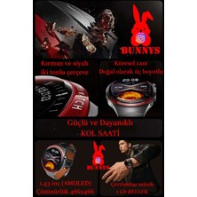 Bunnys Apple Iphone 15 Uyumlu Akıllı Saat Erkekler Için Konuşma Özellikli Metal Kordon Hediyeli