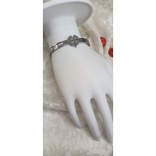 Lilly And Molly Jewelry Yonca Zirkon Taşlı Çelik Kelepçe