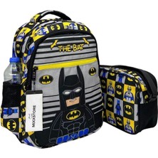 Zennur Master Pack Yarasa Desenli Siyah Renk Beslenmelikli Erkek Çocuk Sırt Ilkokul Çantası