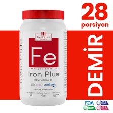 Hellobari Formula Iron Plus | Doğal Çilek Aromalı | 28 Porsiyon