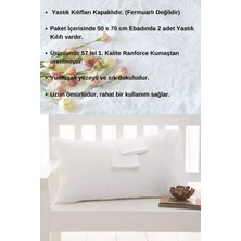 Lila Moon Beyaz Renkli Pamuklu Ranforce Kumaştan Yastık Kılıfı (2ADET)