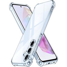 Case World Caseworld Samsung Galaxy A55 Kapak Kamera Korumalı Airbag Antishock Köşe Korumalı Şeffaf Silikon Kılıf