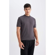 DeFacto Standart Fit Bisiklet Yaka Triko Kısa Kollu Tişört D6202AX24HS