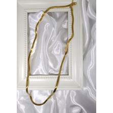 Rosa Juliet Jewelry Kadın Gold Renk  316L Çelik Kararma Yapmayan 60 cm Italyan Zincir Kolye