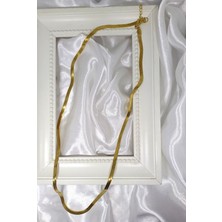 Rosa Juliet Jewelry Kadın Gold Renk  316L Çelik Kararma Yapmayan 60 cm Italyan Zincir Kolye