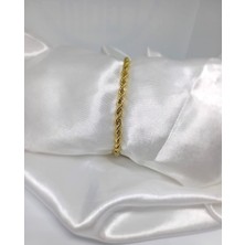 Rosa Juliet Jewelry Kadın Gold Renk Çelik Burgu 4mm Bileklik