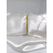 Rosa Juliet Jewelry Kadın Gold Renk Çelik Burgu 4mm Bileklik