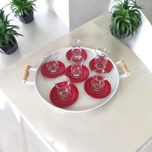 Ece Ev Modası Çay Tabağı-Bardak Altlığı-Metal  Çay Tabağı