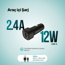 Ttec Smartcharger 2.4A Araç Şarj Aleti  + Micro USB Kablo