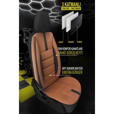 Jet Garaj Seat Leon 1999-2012 Uyumlu Koltuk Kılıfı Mirage Serisi - Taba