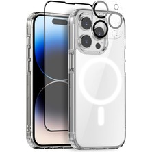 Teleplus Apple iPhone 14 Pro Max Kılıf Magsafeli Kılıf Ekran Koruyucu ve Kamera Koruyuculu Set
