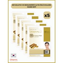 Dermal Beyazlatıcı ve Nemlendirici Altin Özlü Kolajen Maske 23 gr 5 Adet