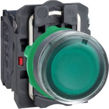 Schneider Electric Schneider XB5AW33M5, Yeşil Işıklı Buton, 1na-1nk, Yaylı Tip, 230V Ledli, 22 mm Plastik Gövdeli