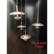 Hilalsan Modern Gold LED Avize 7766G 110 cm - 40 cm