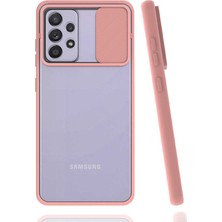 Galaxy A72 Kılıf Zore Lensi Kapak-Pembe Açık