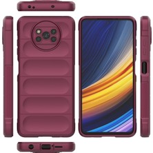 Xiaomi Poco X3 Kılıf Arkası Bombeli Silikon Kapak - Bordo