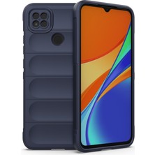 Xiaomi Redmi 9c Kılıf Arkası Bombeli Silikon Kapak - Lacivert