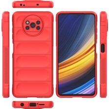 Xiaomi Poco X3 Pro Kılıf Arkası Bombeli Silikon Kapak - Kırmızı