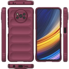 Xiaomi Poco X3 Pro Kılıf Arkası Bombeli Silikon Kapak - Bordo