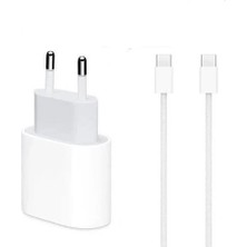 Worldway iPhone 15 Usb-C Şarj Seti Type-C 15 - 15 Pro Max Uyumlu Hızlı Şarj Aleti Seti 25W