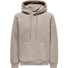 Only & Sons Erkek Kapüşonlu Peluş Sweatshirt 22030287