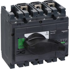 Schneider Electric Yük Ayırıcı, Compact INS250 , 250 A, Siyah Döner Kollu Standart Model, 3 Kutuplu 31106