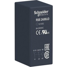Schneider Electric Arayüz Takılabilir Röle - Zelio Rsb - 2 K/a - 12 V Dc - 8 A RSB2A080JD